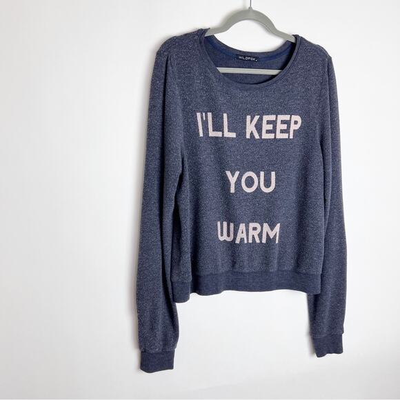 Wildfox I’ll Keep You Warm Popover Sweater Medium - Picture 2 of 6
